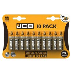 JCB AA Super Alkaline Batteries - Pack of 10