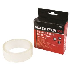 Blackspur Roll of Double Sided Nano tape Tape (1m x 30mm)