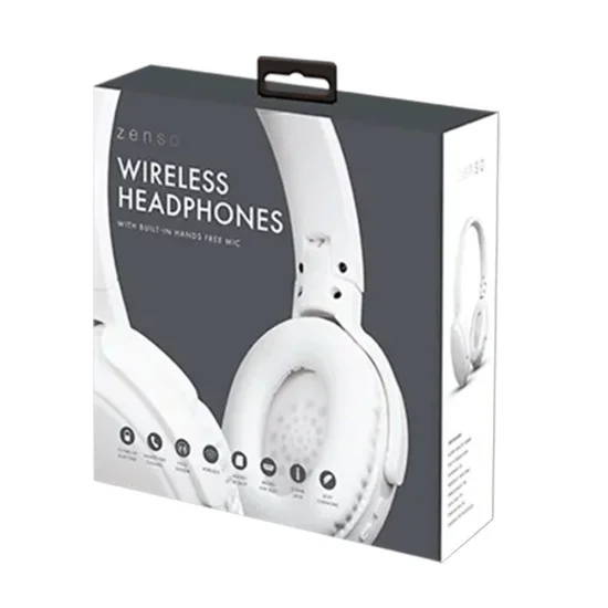 Zenso Wireless Headphones - White - ELE12492OBWHT
