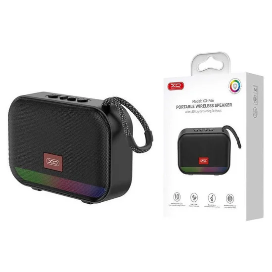 XO LED Bluetooth Portable Speaker - Black - MRM04962