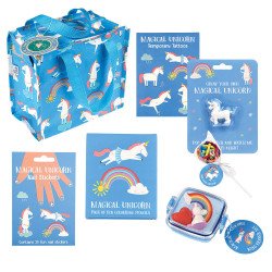 Rex London Recycled Magical Unicorn Children's Party Gift Bag Set - Includes 7 Items from the Magical Unicorn Range