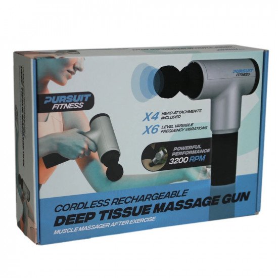 Pursuit Fitness Deep Tissue Massage Gun With Attachments