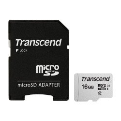 Transcend Micro SDXC/SDHC Memory Card 300S UHS-1 Class 10 - 16GB