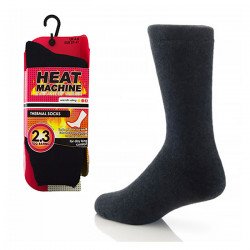 Heat Machine 1.6  TOG Ladies Thermal Socks Brushed Inside 1 Pair Pack UK 4-8 - Black