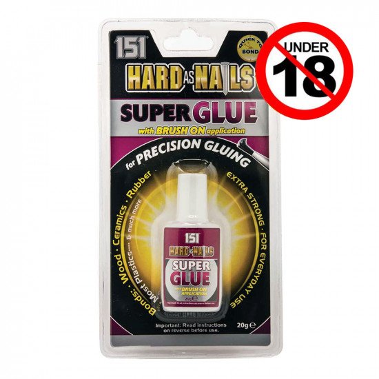 151 Hard as Nails Super Glue Brush on Application - 20g