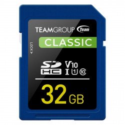 Team TSDHC32GIV1001 Classic Flash Memory Card, 32GB, SDHC, UHS U1