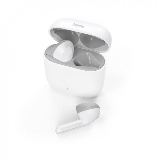 Hama Freedom Light True Wireless Bluetooth Headphones Earbuds With Voice Control - White/Grey