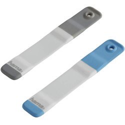 Hama Magnetic Cable Earphone Tie Tidy x 2 - Blue/Grey