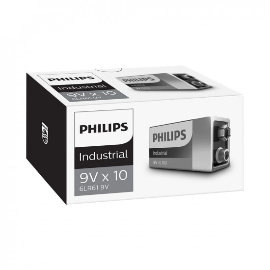 Philips 9V Alkaline Batteries Industrial - 10 Carton Box