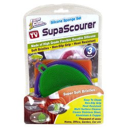 SupaScourer Hygienic Silicone Dish Sponges - Set of 3
