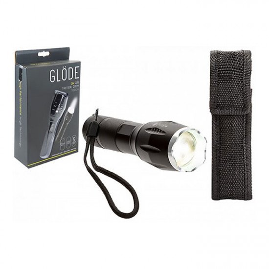 Glode 3W COB LED Tactical Zoom Flashlight Torch