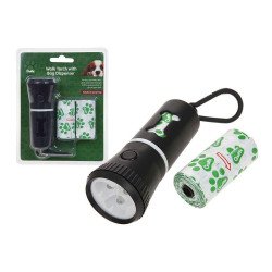 Crufts Walk Torch With Doggy Bag Holder & Spare Bags