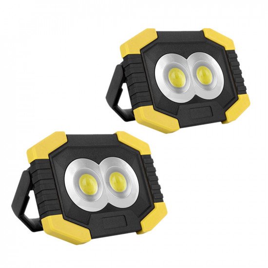Kingavon 2W COB Work Light with Built-In 1W LED Flash Light - Twin Pack