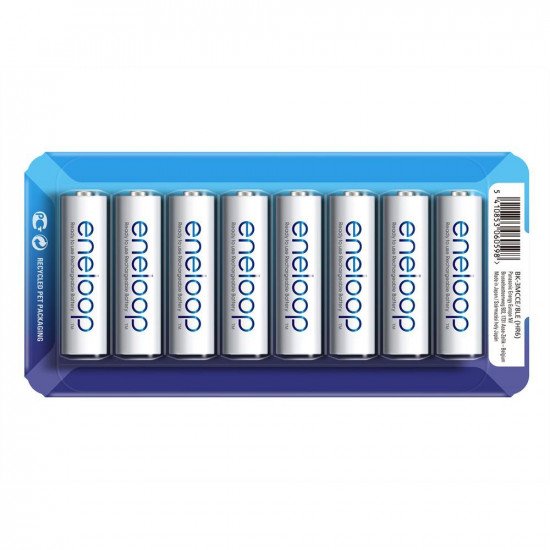 Panasonic Eneloop AA Rechargeable Ready-To-Use Ni-MH Rechargeable Batteries - Pack of 8.
