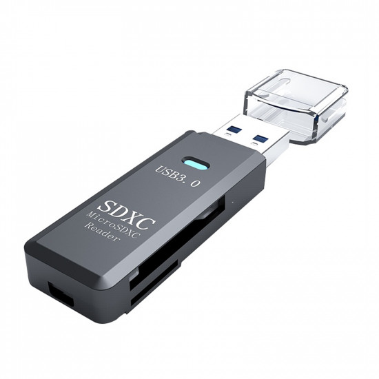Prevo CR311 USB 3.0 Card Reader High-speed Supports SD/Micro SD/TF/SDHC/SDXC/MMC - Black