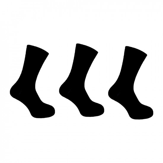 Dri Tech Thermal Socks With Cushioned Foot Black 3 Pair Pack UK 6-11 - Black