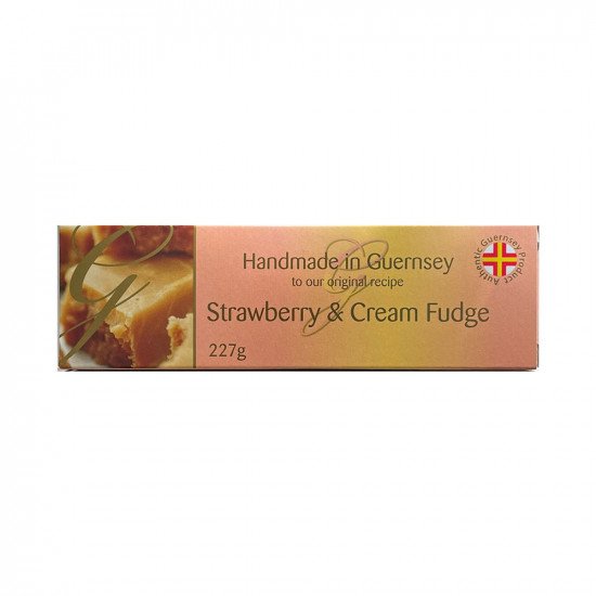 Guernsey Cream Fudge - Strawberry & Cream Flavour (227g)
