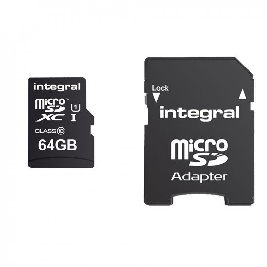 Integral Micro SD SDXC Memory Card For Smartphones and Tablets V10 A1 UHS-1 Class 10 64GB