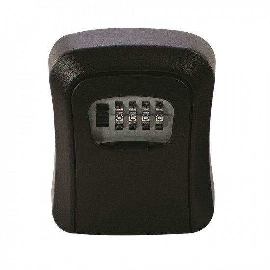 Pro User Wall Mounted Combination Lock Key Storage Safe Box - Black