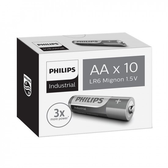 Philips AA Alkaline Batteries Industrial - 10 Carton Box