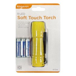 Kingavon 9 LED Soft Touch Torch - Yellow