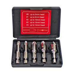 Amtech Damaged Screw Remover and Extractor Tool Set - 5pc