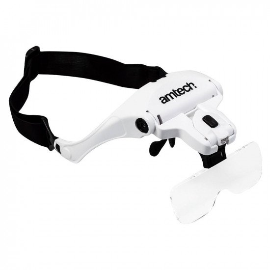 Amtech Hands-free Multi-lens Head Magnifier with LED