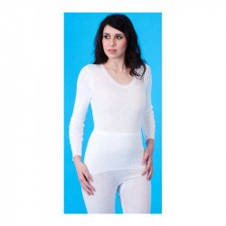 Snowdrop Ladies Thermal Long Sleeve Top White - X-Large