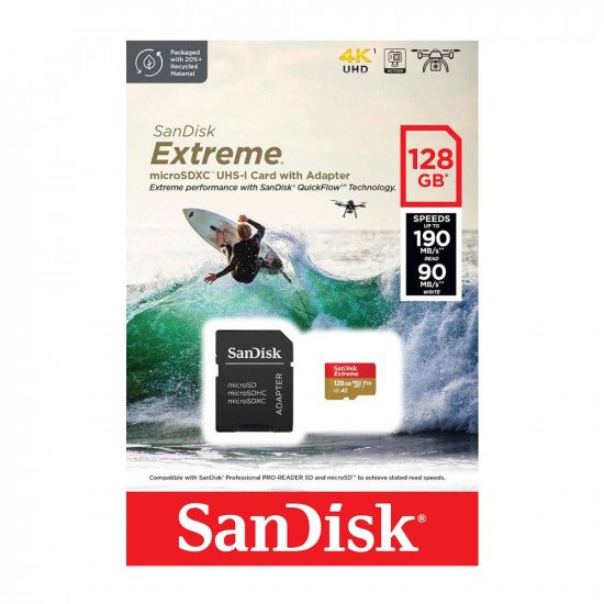 V30 SanDisk Extreme 32GB microSDhC Memory Card for Action Cameras & Drones with A1 App Performance up to 100MB/s U3 Twin Pack Class 10 