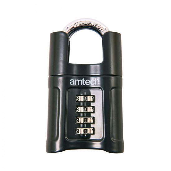 Amtech 50mm 4 Digit Combination Padlock - Black