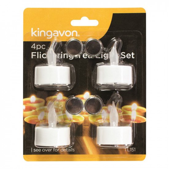 Kingavon Battery Operated LED Tea Lights - Set of 4