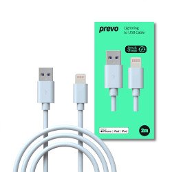 Prevo Charge & Sync USB-Lightning Cable MFI Certified - 2m White
