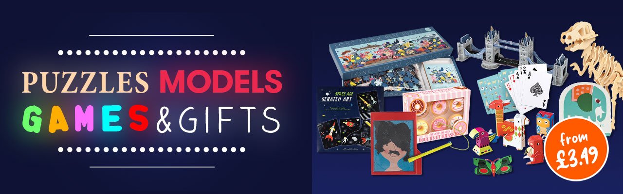 Models, Puzzles, Games and Gifts - From £3.49!