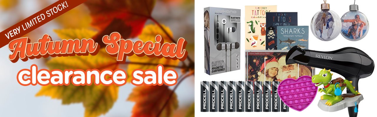 Autumn Clearance Sale - Hurry Very Limited Stock
