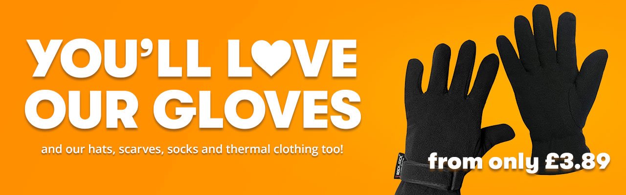You'll Love Our Gloves - Thermal Hats, Gloves, Neck Warmers and Accessories - From £3.89