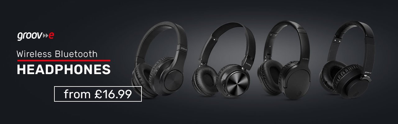 Groove-e Wireless Bluetooth Headphones - From £16.99