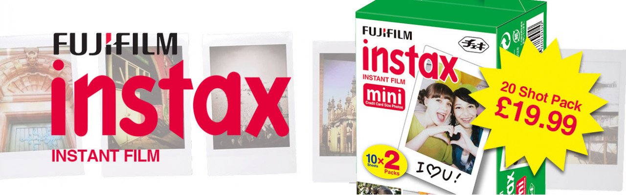 Fuji Instax Mini Film for Fujifilm Mini Instant Cameras etc. - 20 Shot Pack - Only £19.99