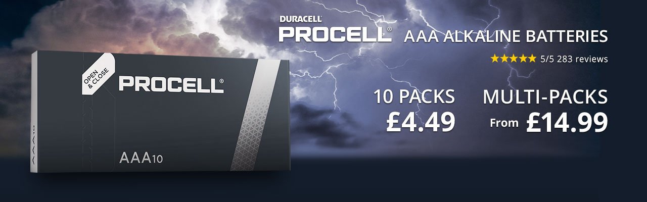 The Professionals Choice - Duracell Pro Cell AAA Batteries - From £4.49