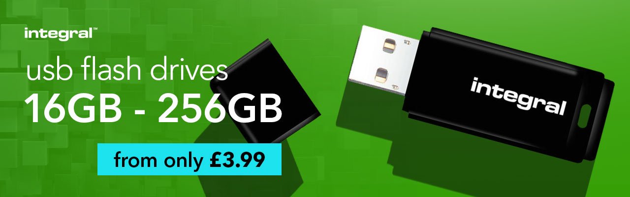 Integral USB Flash Drives - 16GB - 256GB from only £3.99