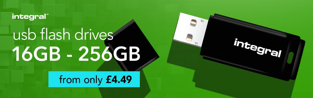 Integral USB Flash Drives - 16GB - 256GB from only £4.49