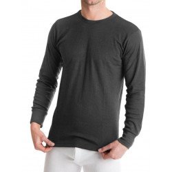 Hot Stuff Co Men's Thermal Long Sleeve T-Shirt Brushed Inside Grey - Small