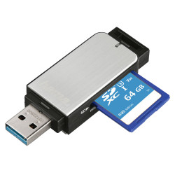 Hama USB 3.0 Card Reader, SD/microSD, Silver
