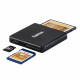Hama USB 3.0 Multi Card Reader, SD/microSD/CF, Black