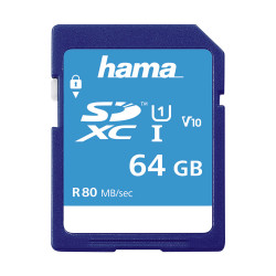 Hama Secure Digital SDXC 64GB Class 10 UHS-I 80MB/S