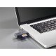 Hama USB 3.1 Type C + USB 3.0 Type A OTG Card Reader, SD/microSD, Grey
