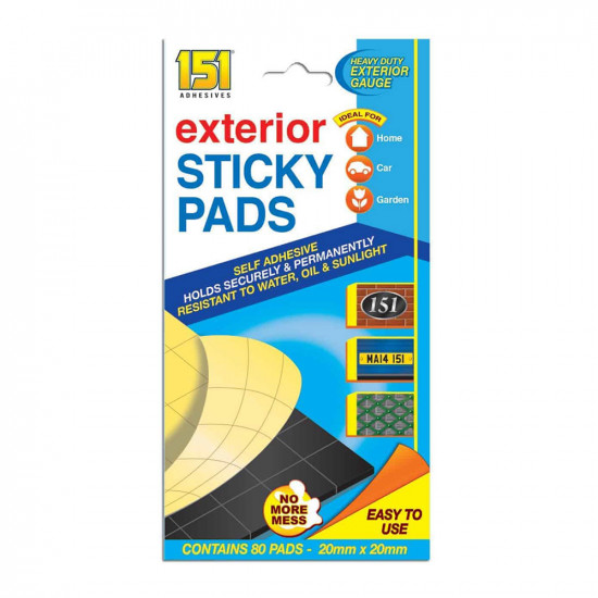 151 Adhesives Exterior Sticky Pads x80 