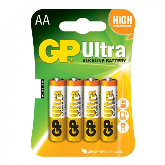 GP Batteries Ultra Alkaline AA - 4 Pack