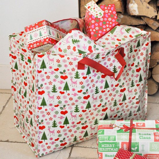 Jumbo Storage Bag - 50's Christmas