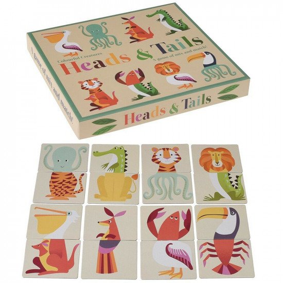 Rex London Colourful Creatures Heads & Tails Mix And Match Game
