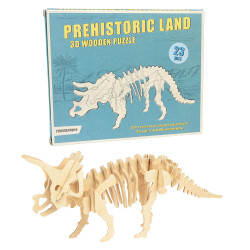 Rex London Triceratops 3d Wooden Puzzle